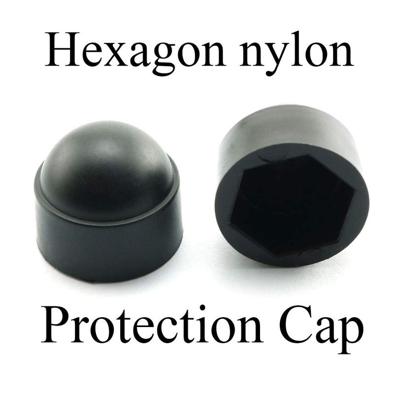 Pro Bamboo Kitchen 24PCS Bolt Nut Protection Cap Black Hexagon Dome Nylon Bolt Nut Protection Cover M8x14 mm - Image 2